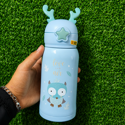 Termo Infantil 500ml De Acero Inoxidable Con Sorbete – Botella Térmica Con Bolso Y Correa