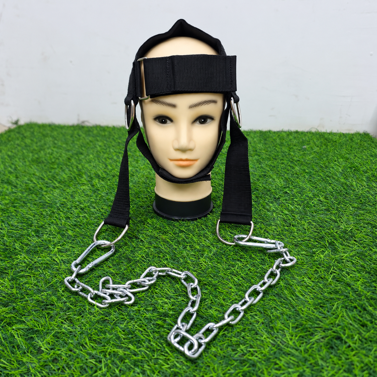 Arnés De Cuello Con Cadena De Acero 86cm Fortalecimiento Cervical Y Trapecio