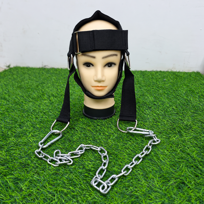 Arnés De Cuello Con Cadena De Acero 86cm Fortalecimiento Cervical Y Trapecio