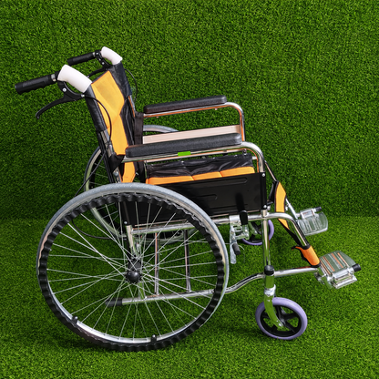 Silla De Ruedas Plegable Importada – Estructura De Acero Reforzado Con Posapiés Y Frenos Laterales Hasta 120kg