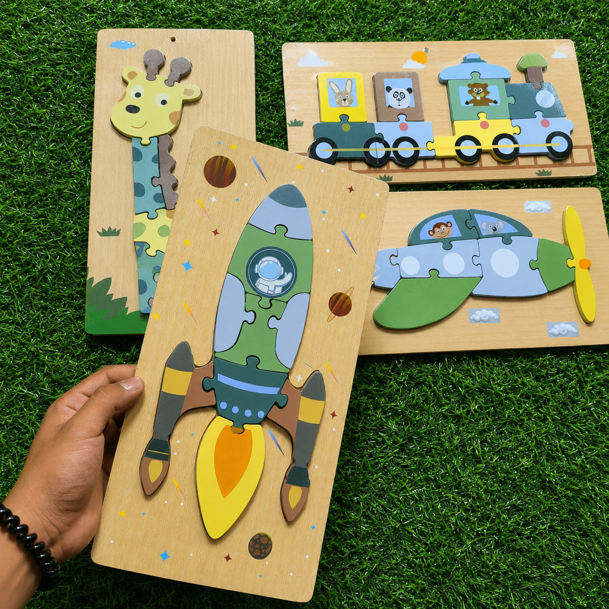 Rompecabezas De Madera 3D Encajable Guiado Por Silueta – Juguete Educativo Para Niños De 2 A 5 Años