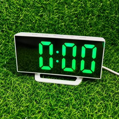 Reloj Digital LED Tipo Espejo Con Pantalla Grande – Alarma, Termómetro Y Hora En Formato 12/24h