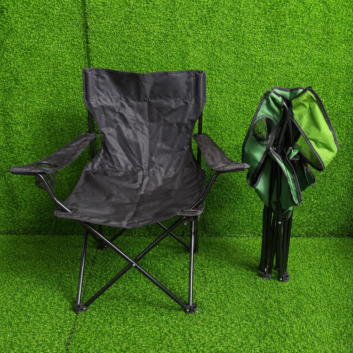 Silla Plegable De Camping Con Portavasos Y Bolso – Portátil Para Exteriores Y Playa