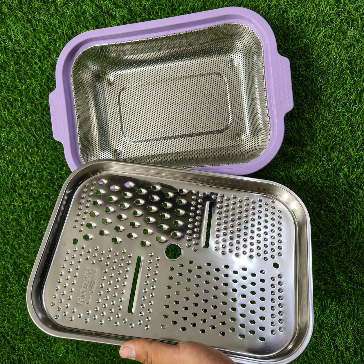 Rallador De Verduras Multifuncional De Acero Inoxidable – Ralla, Corta Y Escurre Con Cesta Integrada