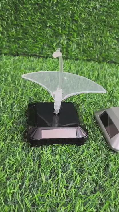 Exhibidor Giratorio Solar Para Gafas – Base Rotatoria Con 4 Paneles Solares Y Soporte De Acrílico