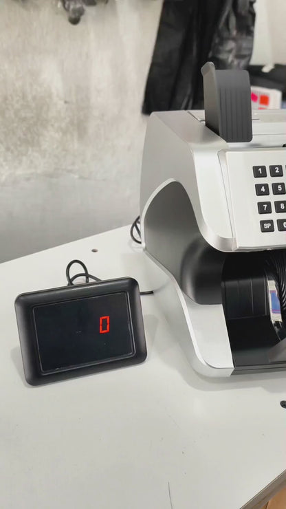 Máquina Contadora De Billetes Con Detector De Billetes Falsos – Pantalla LED Y Función De Valor Total
