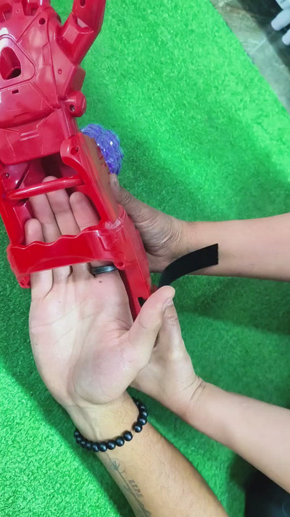 Guante Robótico Iron Man Con Pistola De Hidrogel Automática – Juguete Eléctrico Con Disparo De Bolas Para Niños