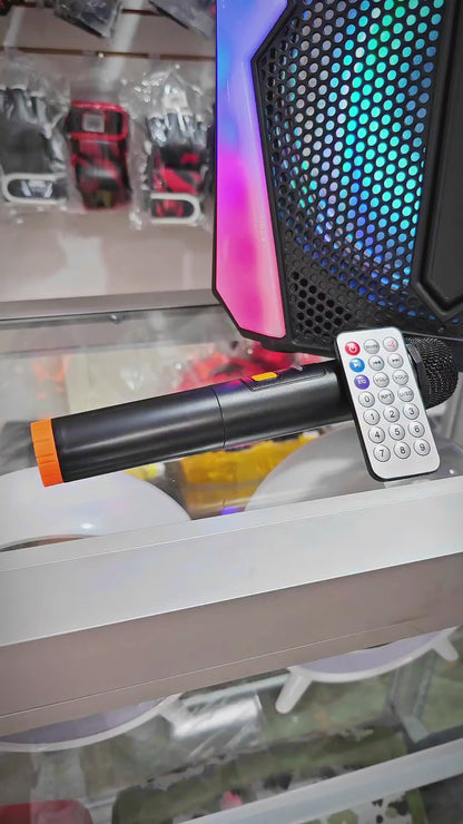 Parlante Bluetooth Recargable Con Micrófono Y Luces RGB – Potente Sonido Portátil Con Control Remoto Y Entrada USB/TF