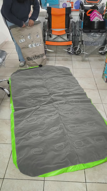 Colchón Inflable Bestway 67619 1 Plaza Roll & Relax con Inflador Almohada