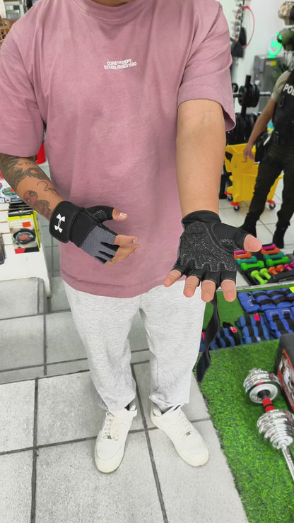 Guantes De Entrenamiento Under Con Muñequera – Guantes Para Gimnasio, Pesas, Crossfit Y Fitness