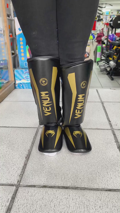 Espinilleras Tibiales Venum Para Boxeo Muay Thai MMA Con Protección De Empeine Y Ajuste De Velcro