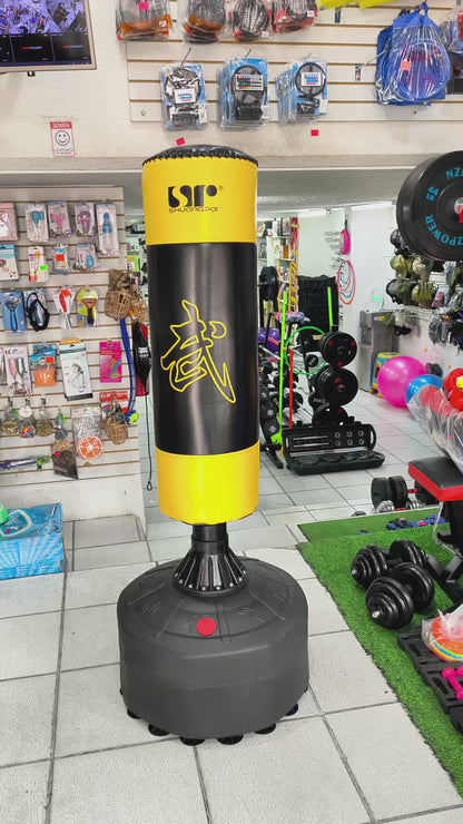Saco de Box con Pedestal 170cm — Base Rellenable con 16 Ventosas de Succión | Sin Instalación