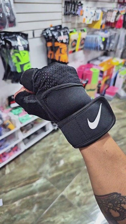 Guantes Nike Deportivos Gym Crossfit Bicicleta – Medio Dedo Con Agarre Antideslizante Y Correa Ajustable