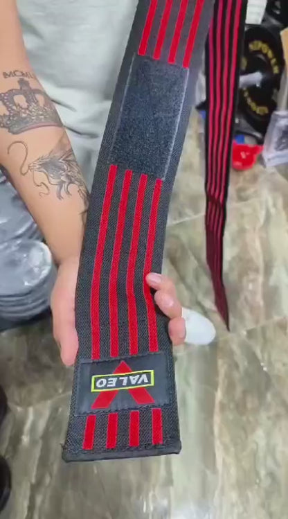 Rodilleras De Compresión Elásticas Valeo Para Halterofilia – Par De Vendas Ajustables Para Sentadillas, Pesas Y Entrenamiento De Alto Impacto