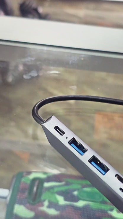 Hub USB-C 5 En 1 Con Adaptador Multipuerto USB 3.0 – Compatible Con PC, Laptop Y Macbook