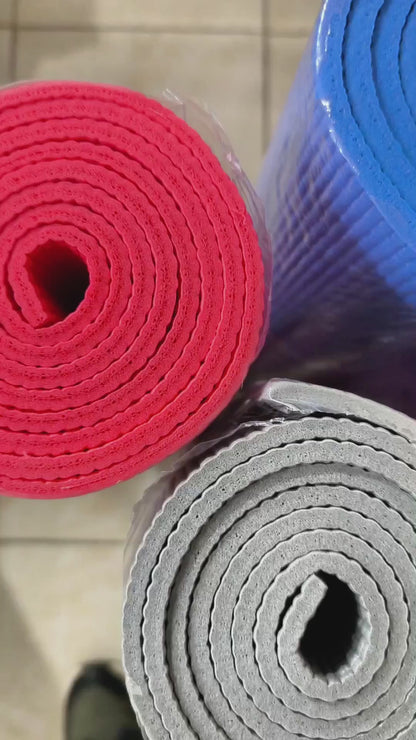 Alfombra Mat De Yoga PVC – Colchoneta Liviana Para Pilates, Estiramientos Y Ejercicio En Casa O Gimnasio