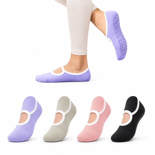 Medias de Yoga Antideslizantes con Ajuste al Tobillo para Pilates y Entrenamiento