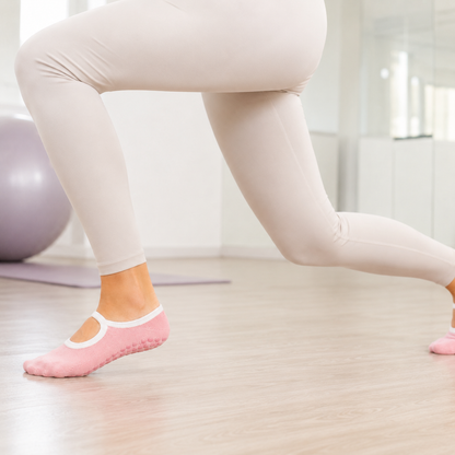 Medias de Yoga Antideslizantes con Ajuste al Tobillo para Pilates y Entrenamiento